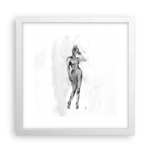 Affiche dans un cadre blanc - Poster - Etude de l'idéal de la féminité - 30x30 cm