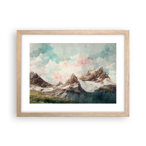 Affiche dans un chêne clair - Poster - Lames de roche - 40x30 cm