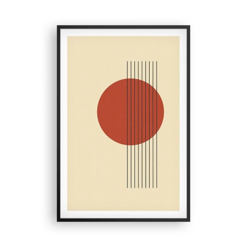 Affiche dans un cadre noir - Poster - Aux alentours et plus loin - 61x91 cm