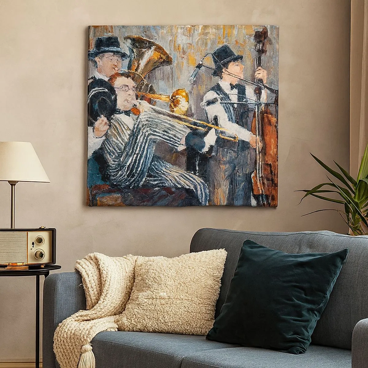 Impression sur toile - Image sur toile - C'est tout le Jazz - 30x30 cm