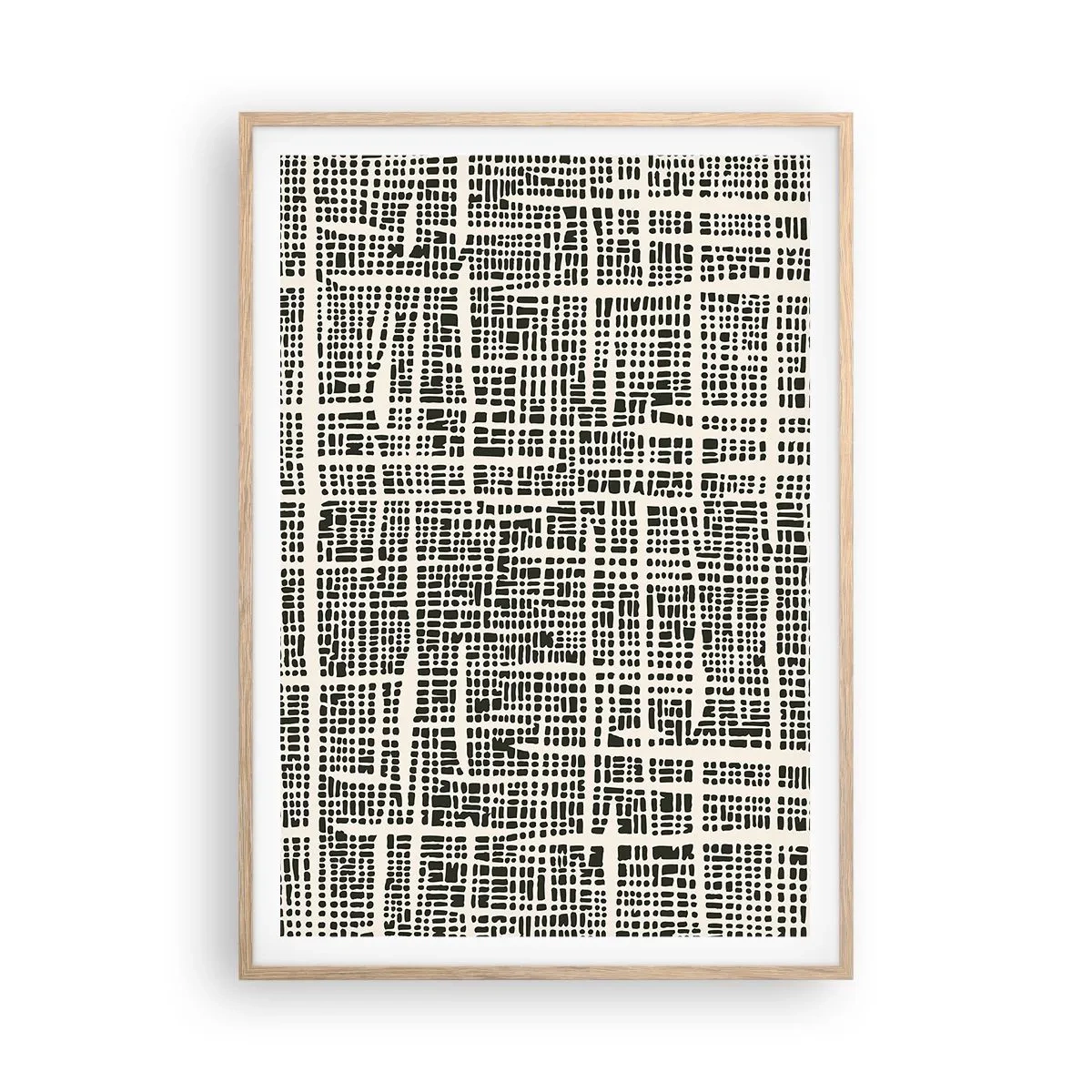 Affiche dans un chêne clair - Poster - Composition tissée - 70x100 cm