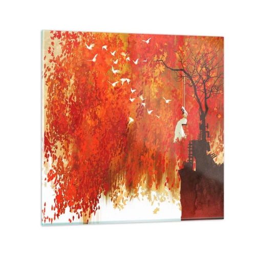 Impression sur verre - Image sur verre - S'envolera-t-il avec eux ? - 40x40 cm