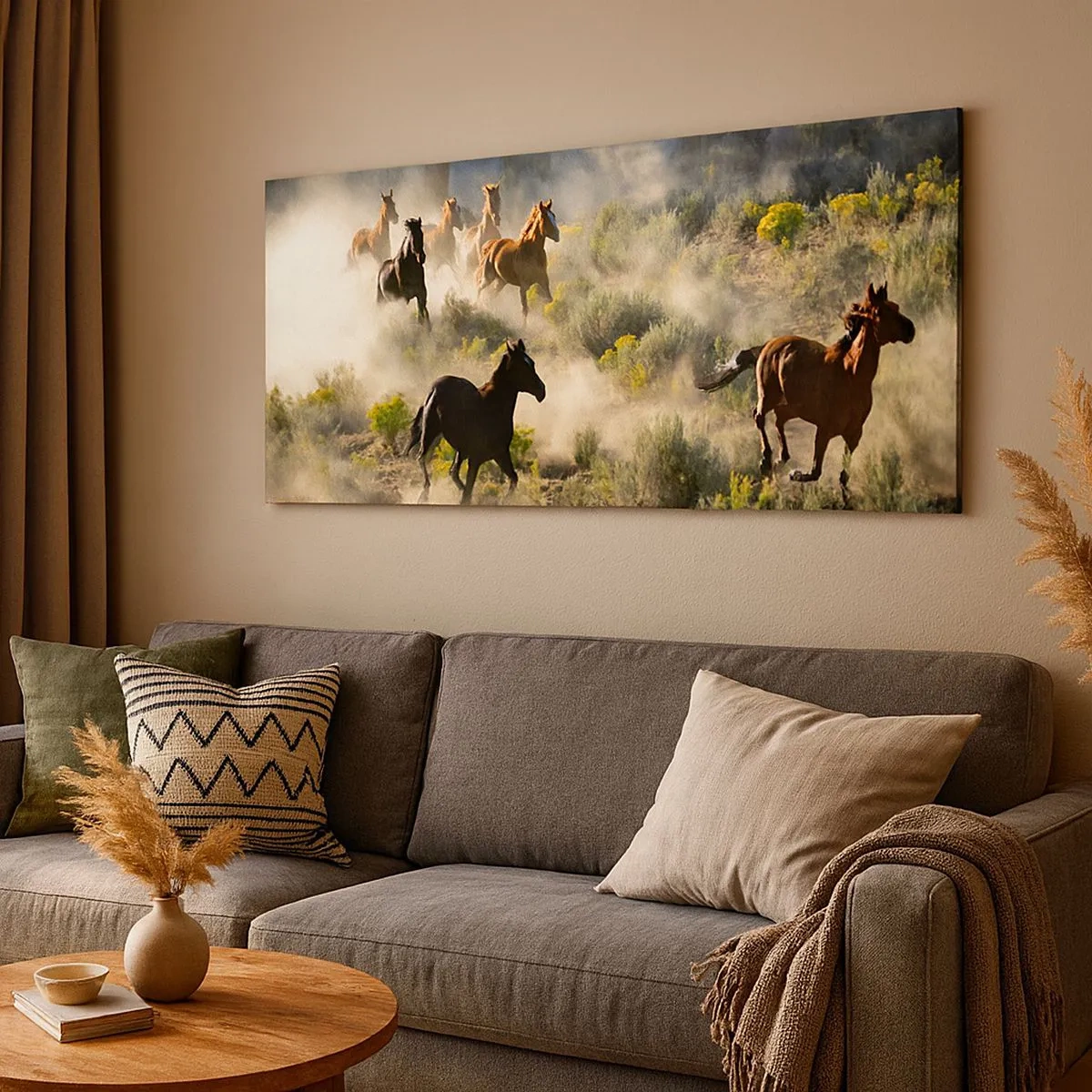 Impression sur toile - Image sur toile - Rivalité - liberté ou force masculine ? - 100x40 cm