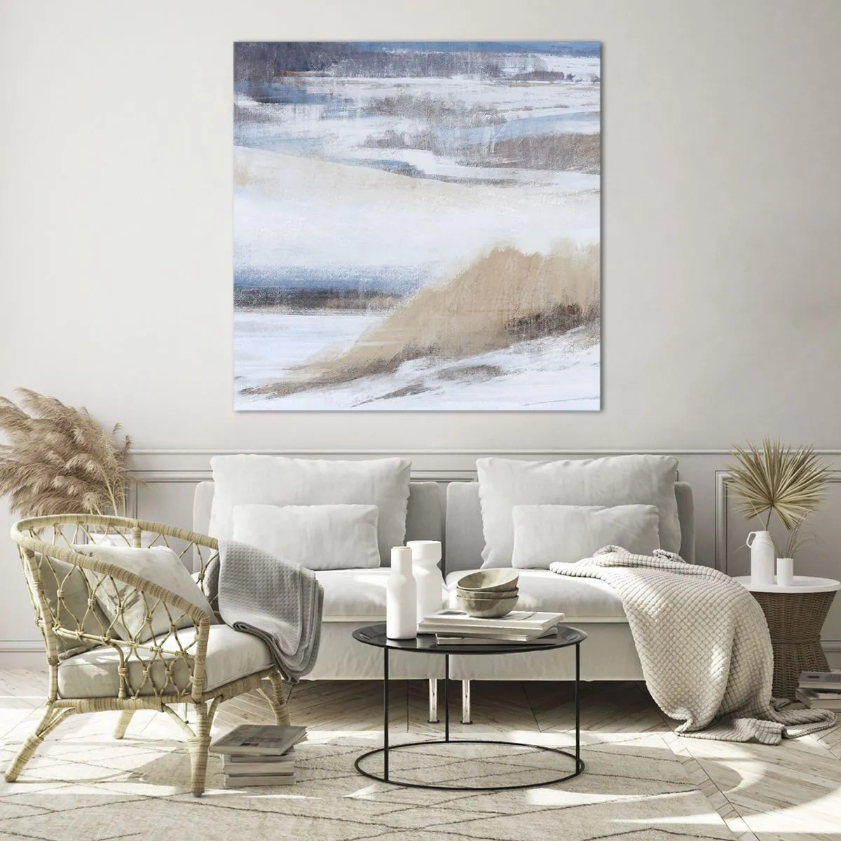 Impression sur verre - Image sur verre - Composition hivernale - 40x40 cm