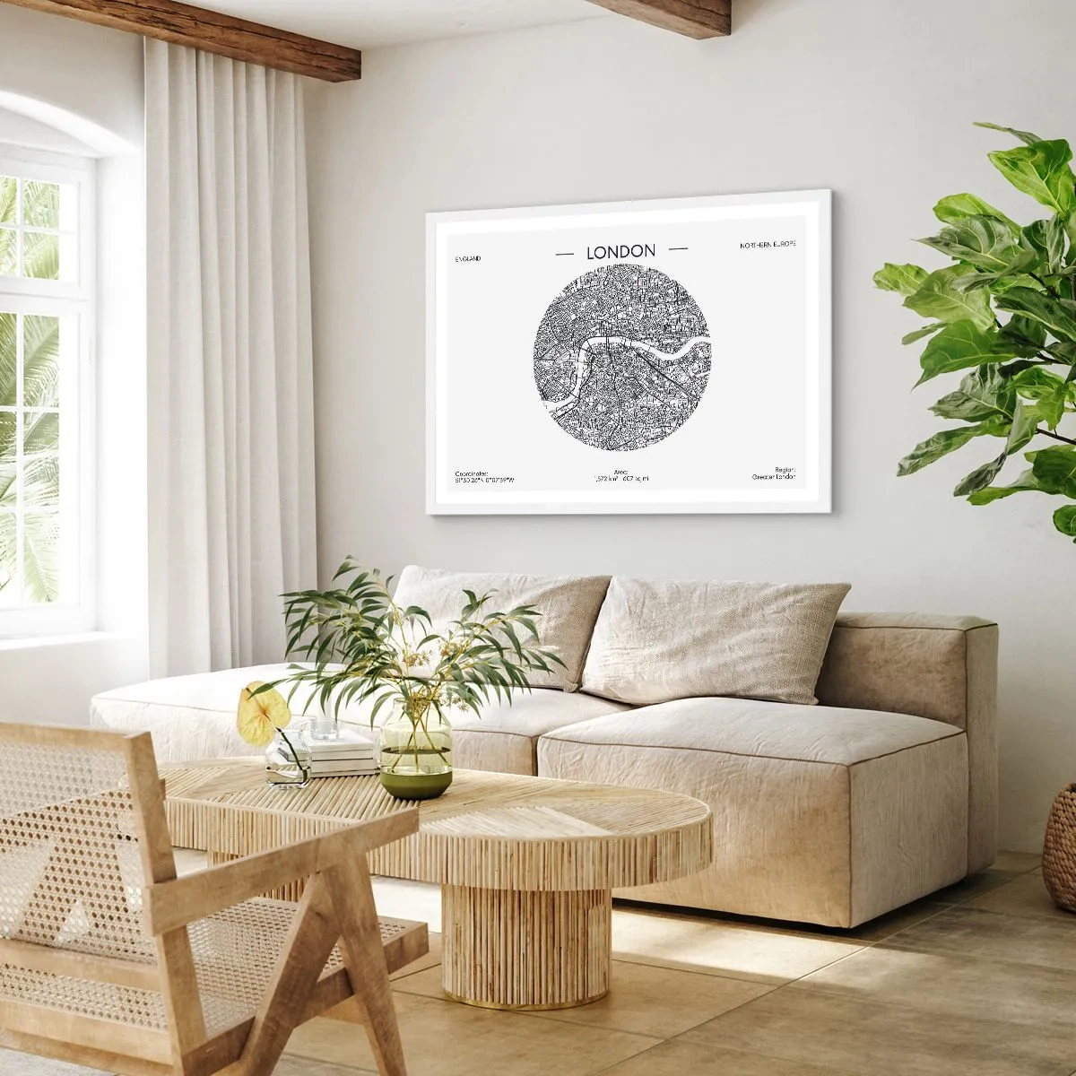 Affiche dans un cadre blanc - Poster - Anatomie de Londres - 91x61 cm