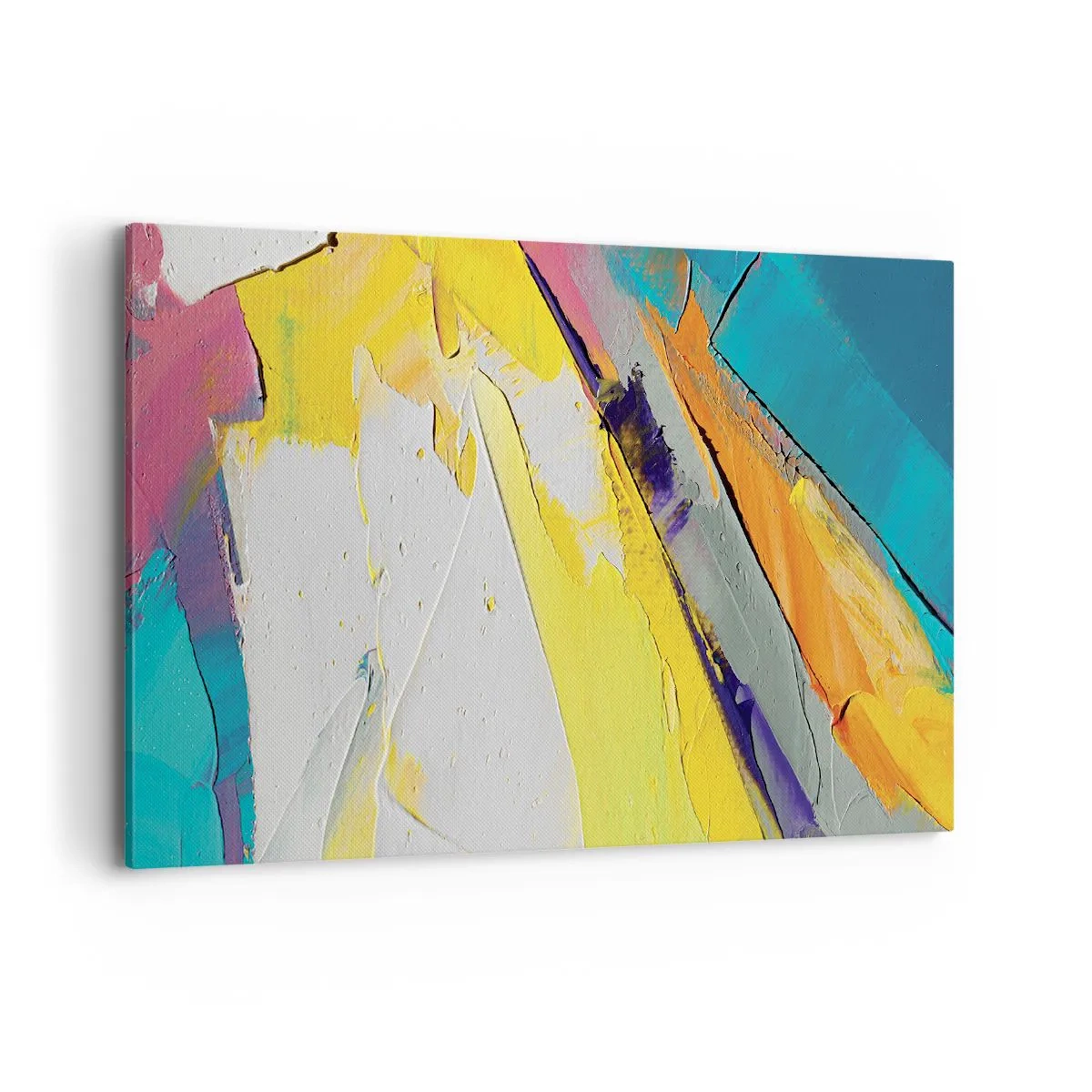 Impression sur toile - Image sur toile - Une composition abstraite aux couleurs intenses - 120x80cm - Anatomie du monde - Décoration murale moderne pour le salon et la chambre ARTTOR