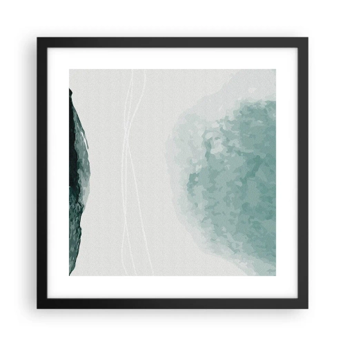 Affiche dans un cadre noir - Poster - Rencontre avec le brouillard - 40x40 cm