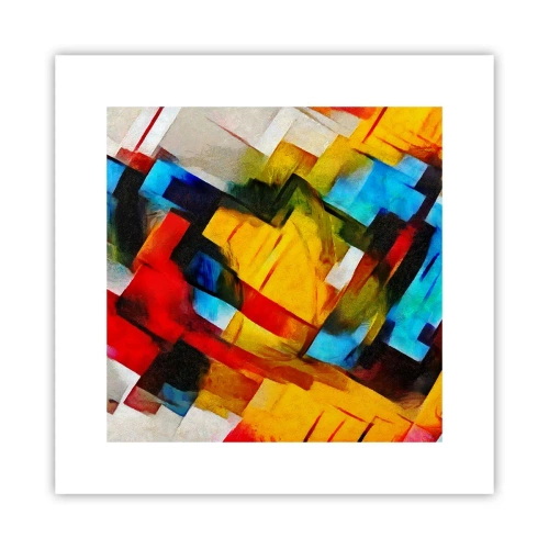 Affiche - Poster - Une superposition multicolore - 30x30 cm