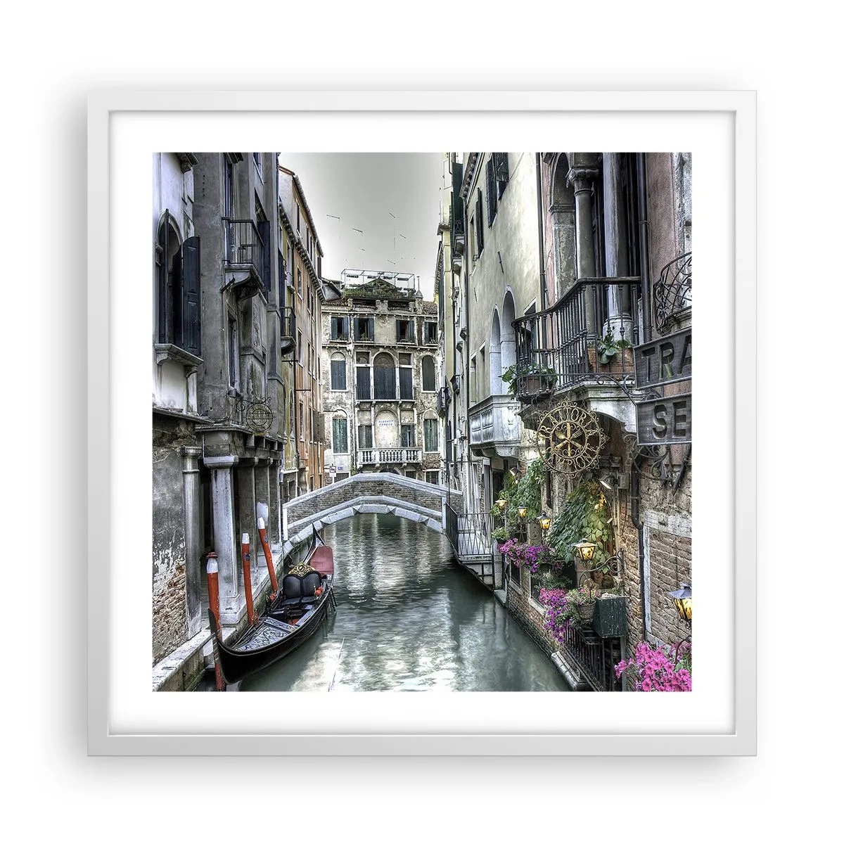 Affiche dans un cadre blanc - Poster - Pendant des siècles dans une réflexion silencieuse - 50x50 cm