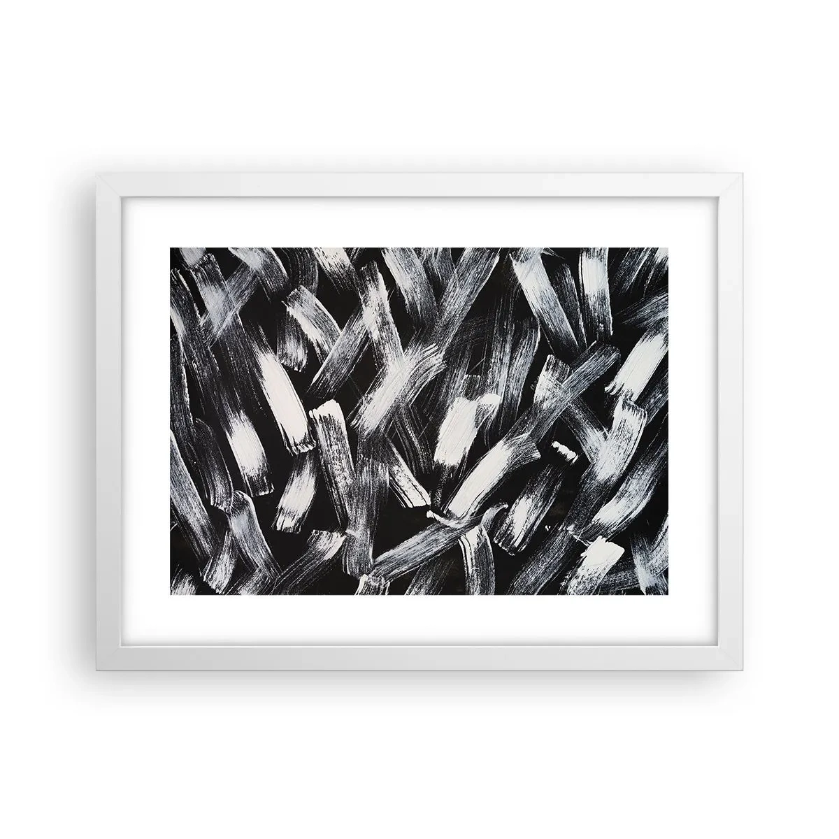 Affiche dans un cadre blanc - Poster - L'abstraction dans l'esprit industriel - 40x30 cm