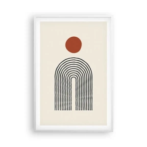 Affiche dans un cadre blanc - Poster - Le magnétisme des formes et des couleurs - 61x91 cm