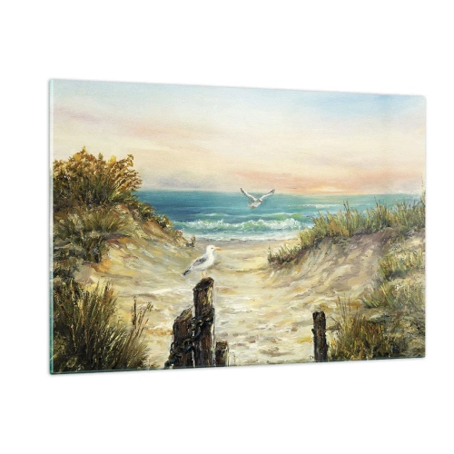 Impression sur verre - Image sur verre - Retraite sans vent - 120x80cm - Retraite au calme - Décoration murale moderne pour le salon et la chambre ARTTOR