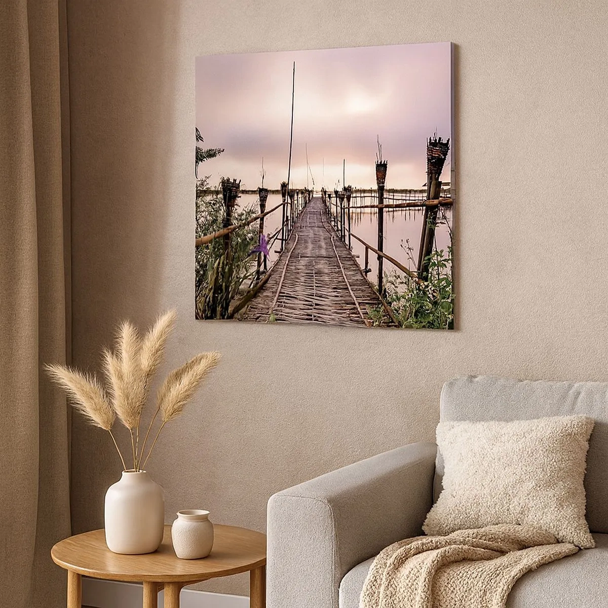 Impression sur toile - Image sur toile - Le silence et le calme d'Asie - 30x30 cm