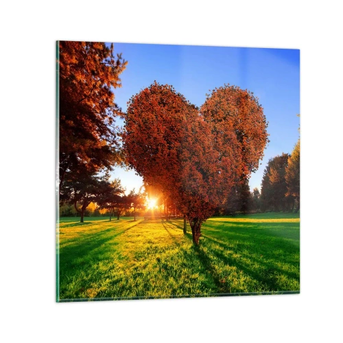 Impression sur verre - Image sur verre - Et comment ne pas aimer tomber - 30x30 cm