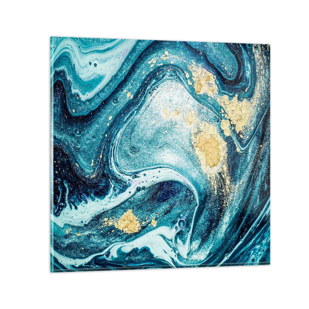 Impression sur verre - Image sur verre - Vortex bleu - 60x60 cm