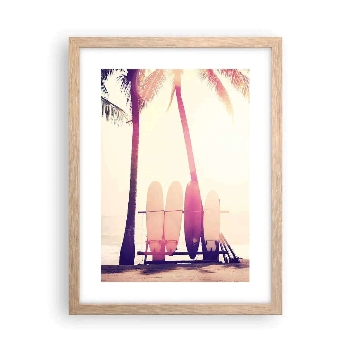 Affiche dans un chêne clair - Poster - Ca va être une journée magnifique - 30x40 cm