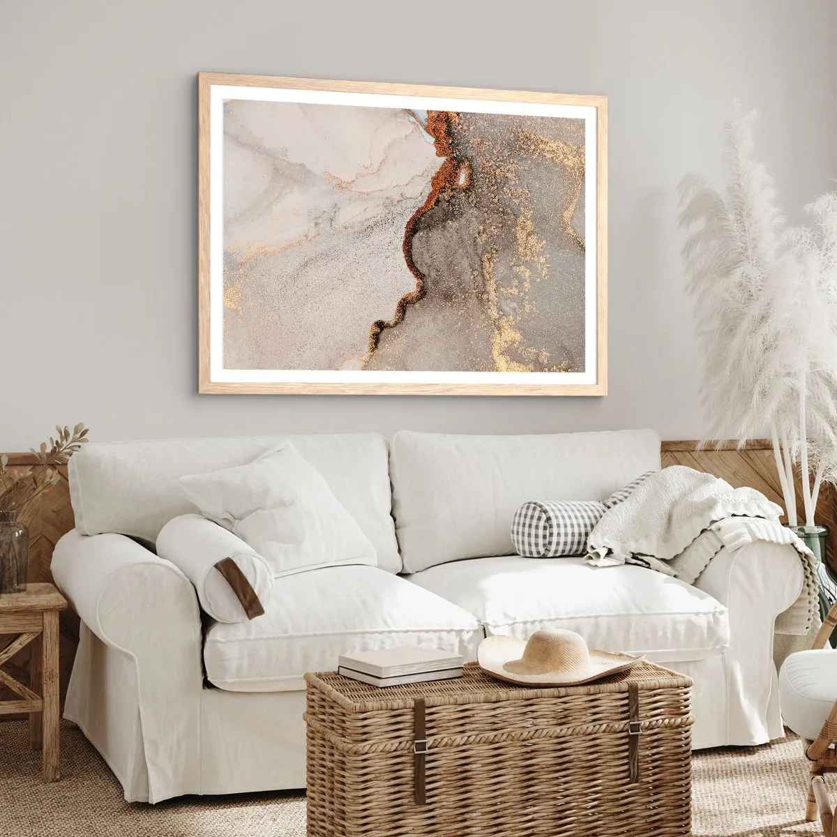 Affiche dans un chêne clair - Poster - Aux frontières des couleurs - 40x30 cm