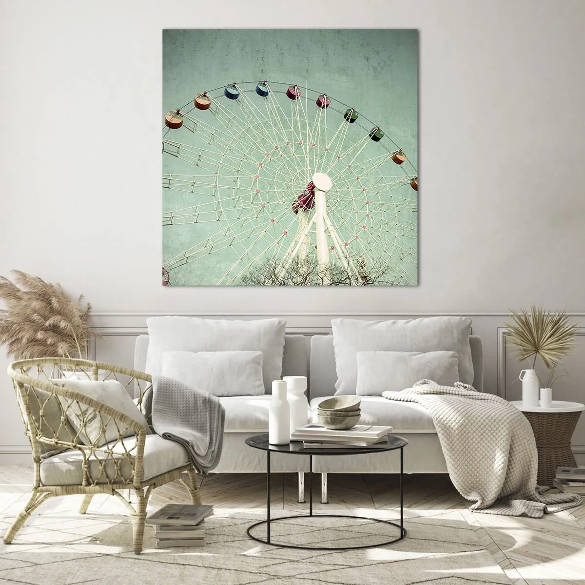 Impression sur verre - Image sur verre - Nous vous invitons à vous amuser - 60x60 cm