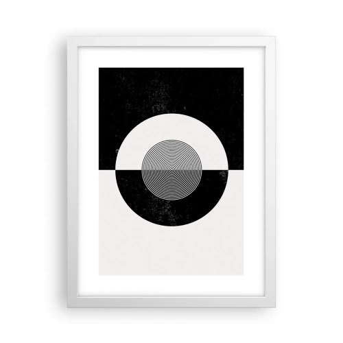 Affiche dans un cadre blanc - Poster - Harmonie de noir et blanc - 30x40 cm
