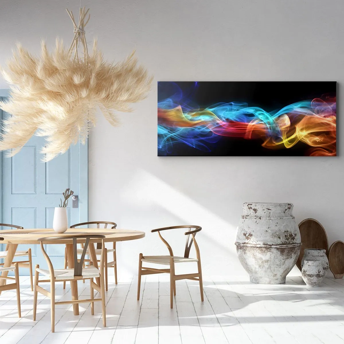 Impression sur toile - Image sur toile - Danse arc-en-ciel du brouillard - 100x40 cm