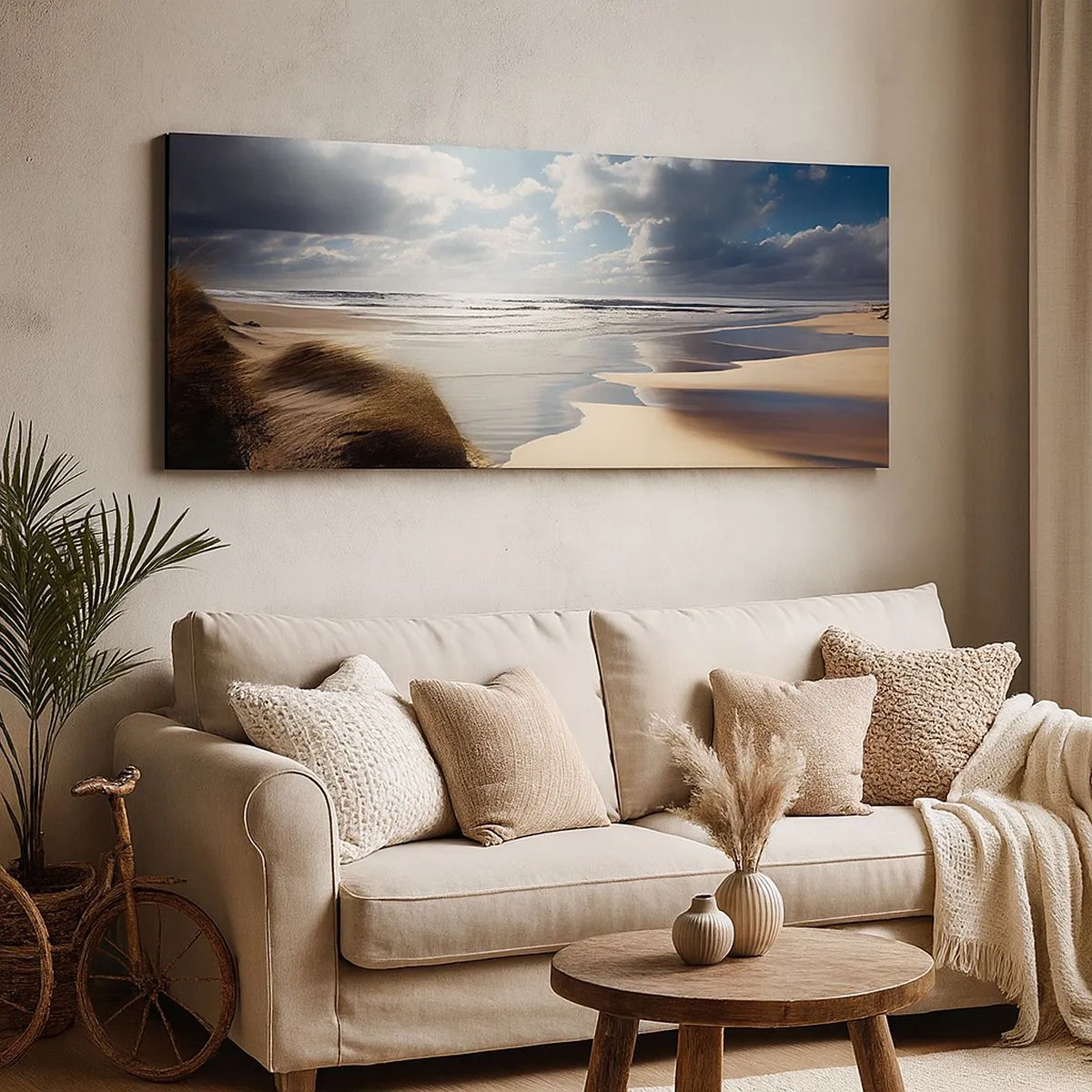 Impression sur toile - Image sur toile - Plage, plage sauvage - 100x40 cm