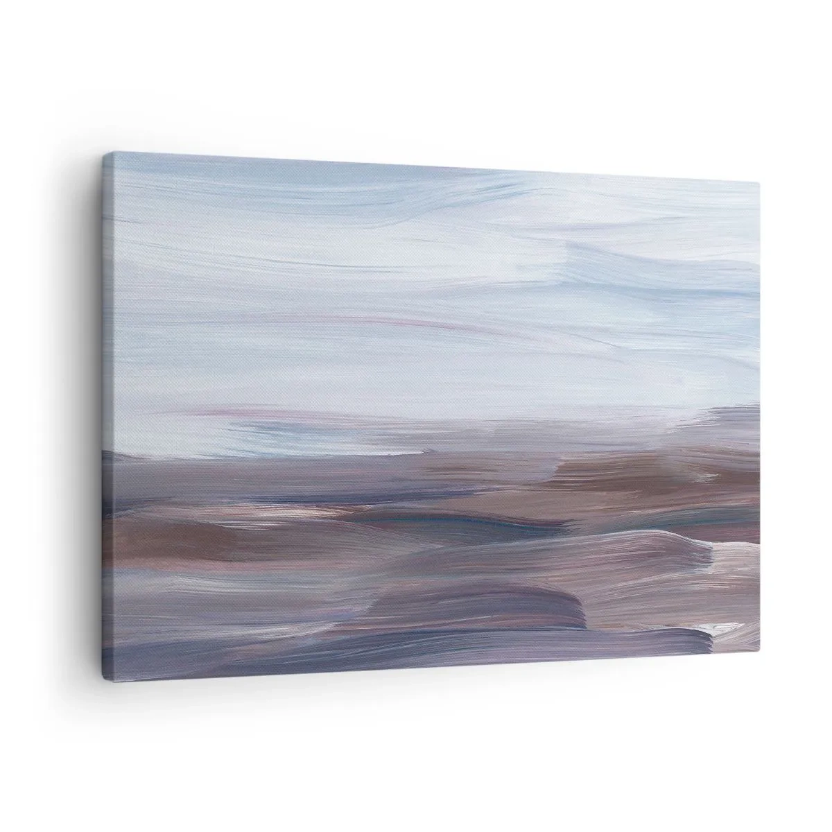Impression sur toile - Image sur toile - Une abstraction subtile aux traits délicats dans des tons pastel. - 70x50cm - Éléments : eau - Décoration murale moderne pour le salon et la chambre ARTTOR