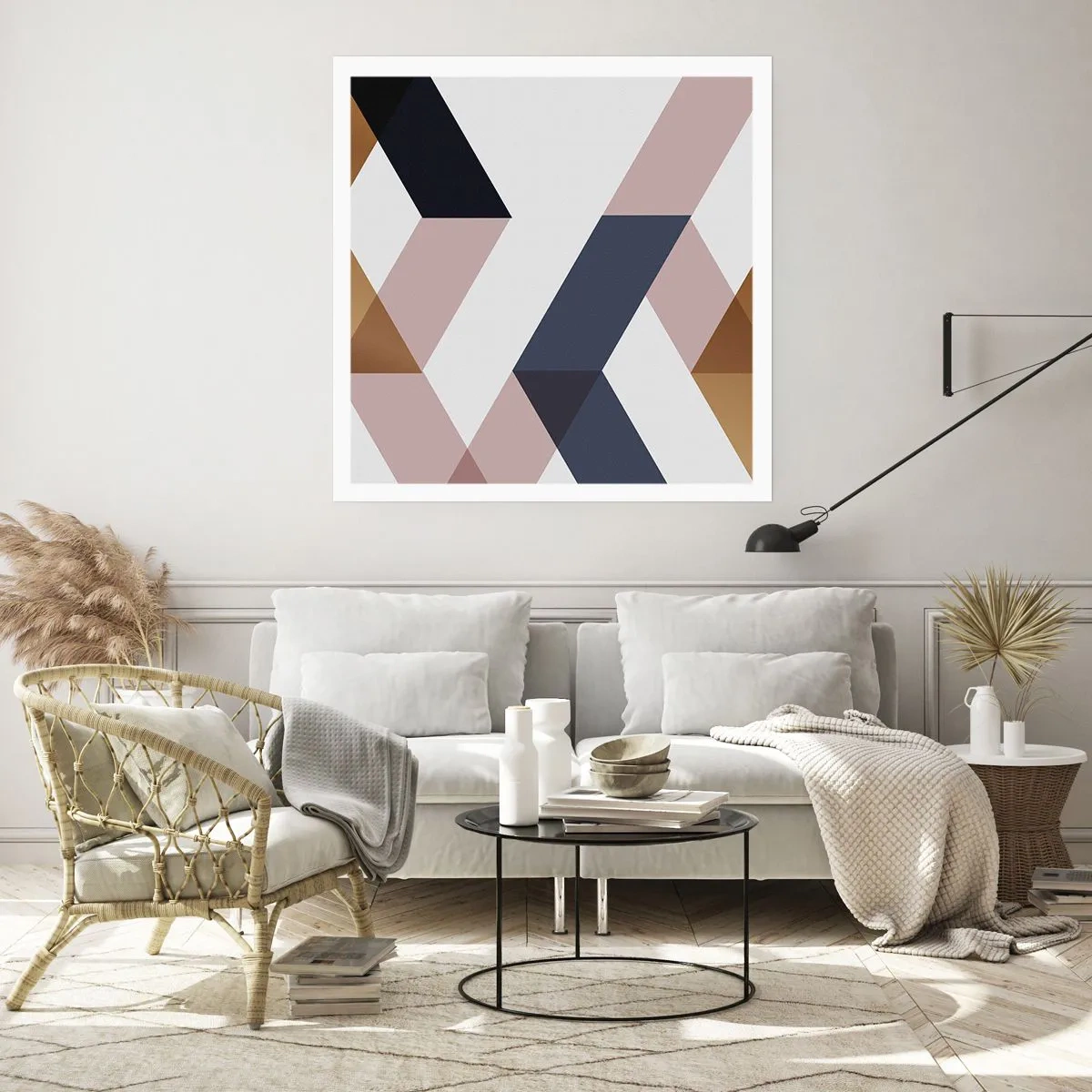Affiche - Poster - Plats et angles - 60x60 cm
