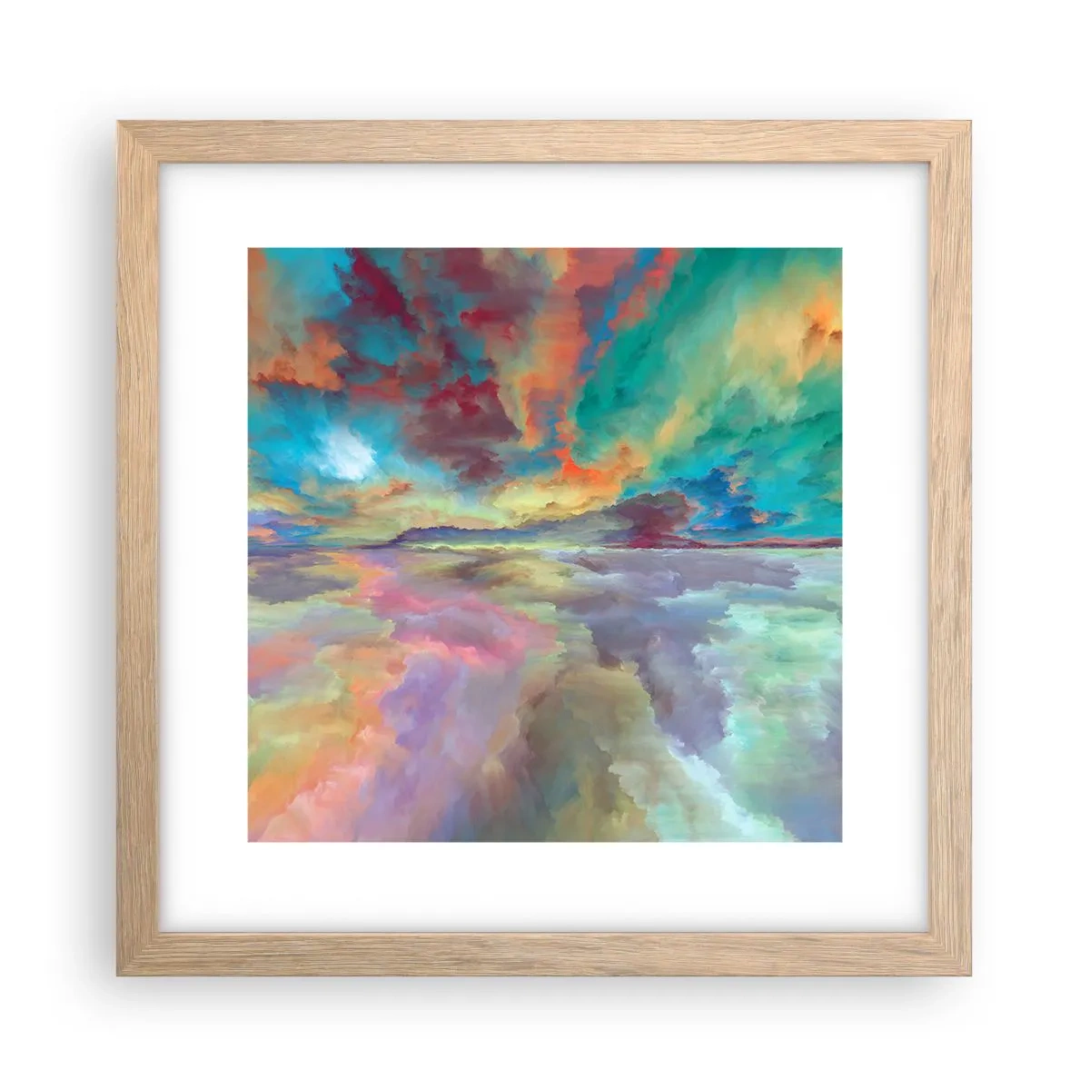 Affiche dans un chêne clair - Poster - Deux paradis - 30x30 cm