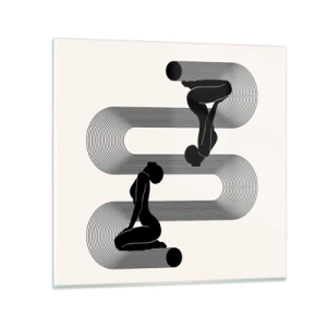 Impression sur verre - Image sur verre - Symétrie sensuelle - 30x30 cm