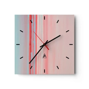 Horloge murale - Pendule murale - Abstraction à l'aube - 40x40 cm