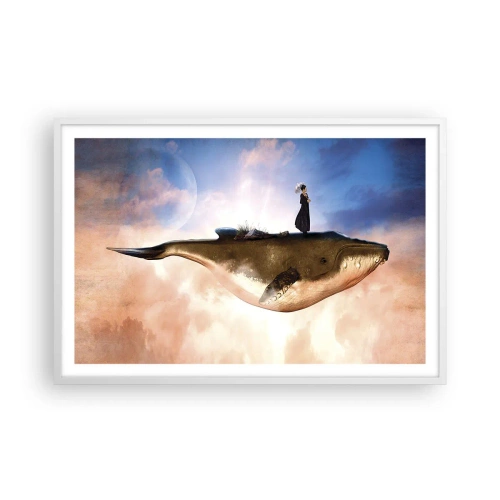 Affiche dans un cadre blanc - Poster - Voyage irréel - 91x61 cm