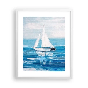 Affiche dans un cadre blanc - Poster - Avec un ami à mes côtés - 40x50 cm