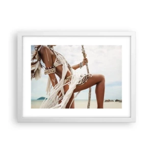 Affiche dans un cadre blanc - Poster - Prêtresse du soleil - 40x30 cm