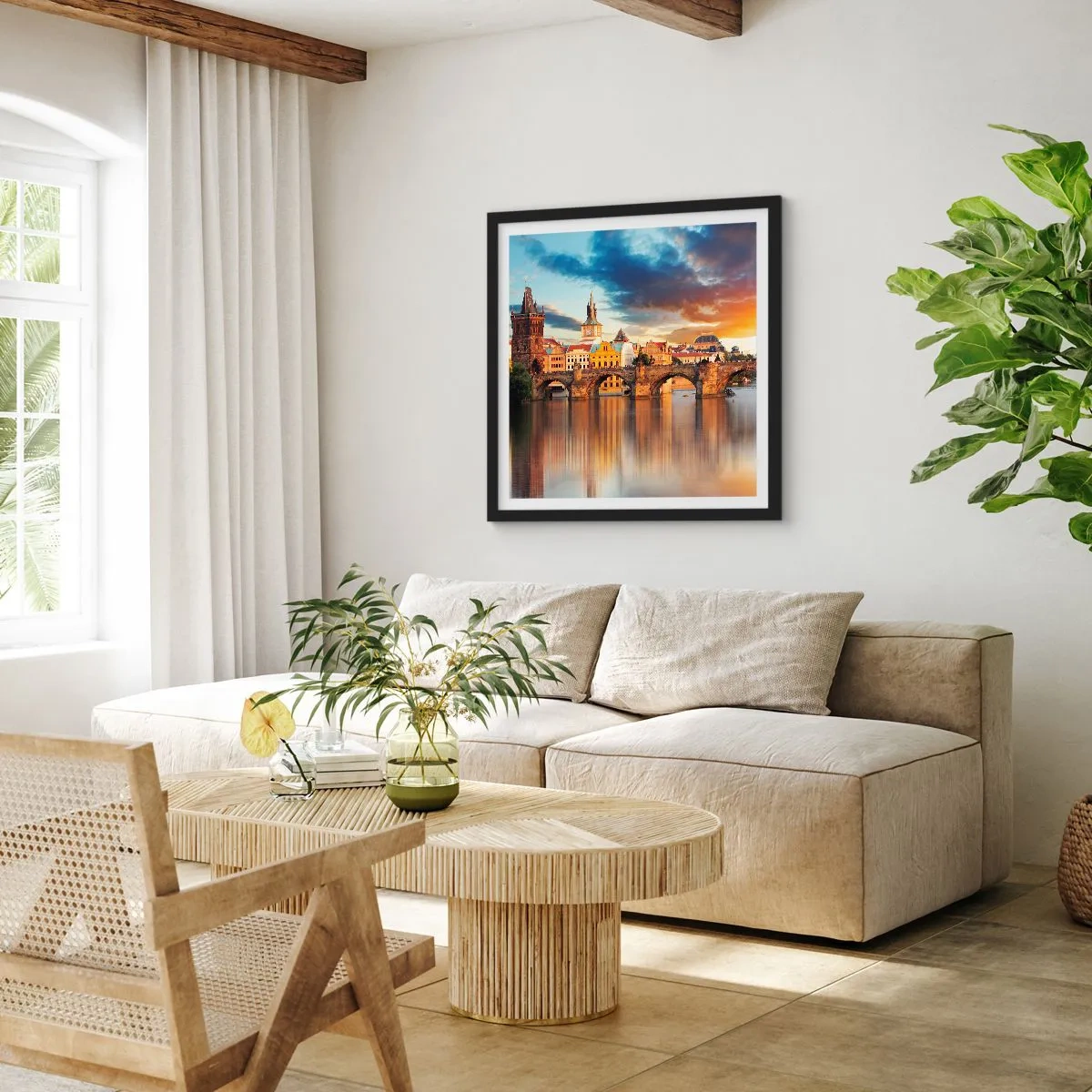 Affiche dans un cadre noir - Poster - Belle depuis des lustres - 40x40 cm