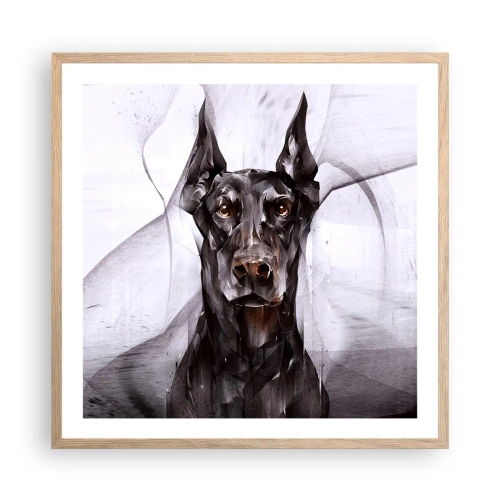 Affiche dans un chêne clair - Poster - Né noble - 60x60 cm