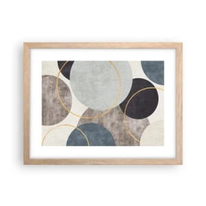 Affiche dans un chêne clair - Poster - Cercles sur cercles - 40x30 cm