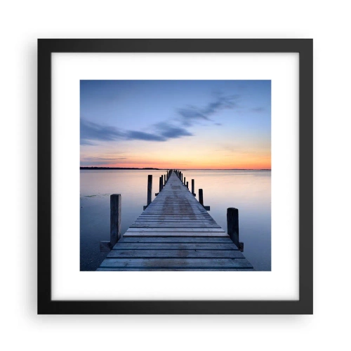 Affiche dans un cadre noir - Poster - Le calme d'un crépuscule serein - 30x30 cm
