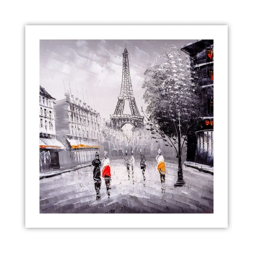 Affiche - Poster - Balade parisienne - 50x50 cm