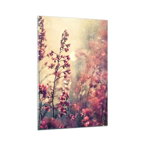 Impression sur verre - Image sur verre - Fleurs au soleil sur fond de nature - 70x100cm - Jardin secret - Décoration murale moderne pour le salon et la chambre ARTTOR