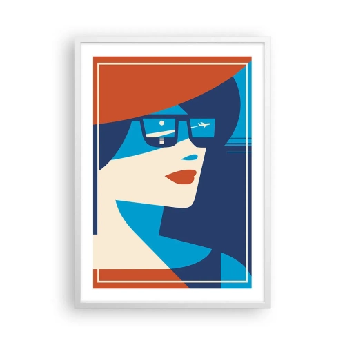 Affiche dans un cadre blanc - Poster - Voyage de vacances - 50x70 cm