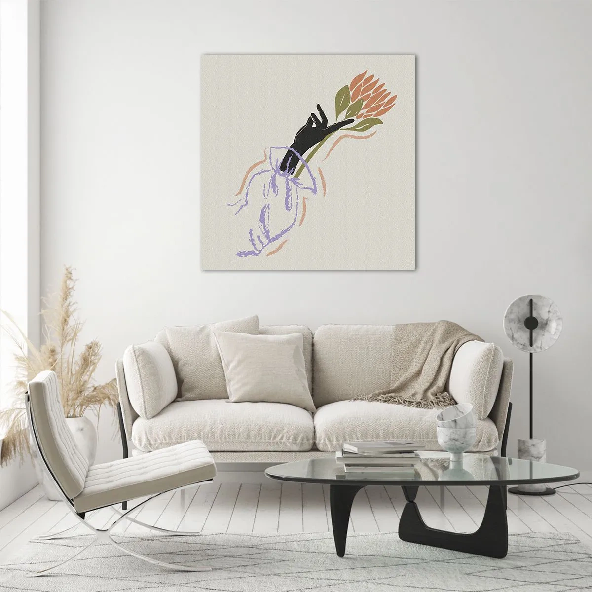 Impression sur verre - Image sur verre - Touche fraternelle - 40x40 cm