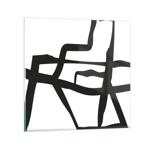 Impression sur verre - Image sur verre - Conception noir et blanc - 40x40 cm