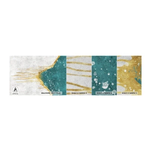 Échantillon de Papier Peint Premium Sand - Marée dorée - Minimalisme, Art Déco, Morceau - 100x30 cm
