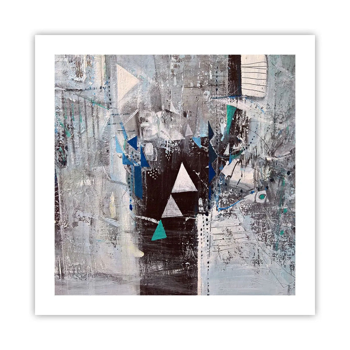 Affiche - Poster - Ordre prioritaire des triangles - 50x50 cm