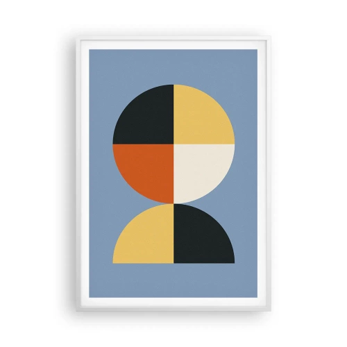 Affiche dans un cadre blanc - Poster - Regarde et compte - 70x100 cm