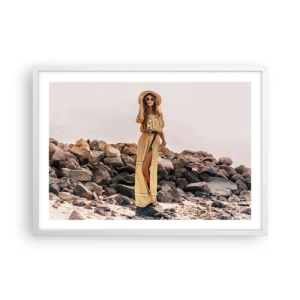 Affiche dans un cadre blanc - Poster - La magie des pierres - 70x50 cm