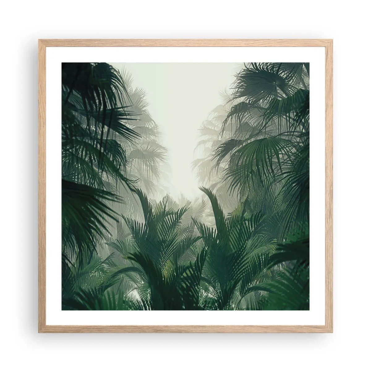 Affiche dans un chêne clair - Poster - Secret tropical - 60x60 cm