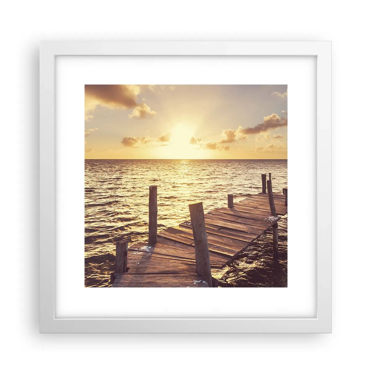 Affiche dans un cadre blanc - Poster - La terre d'or de la douceur - 30x30 cm