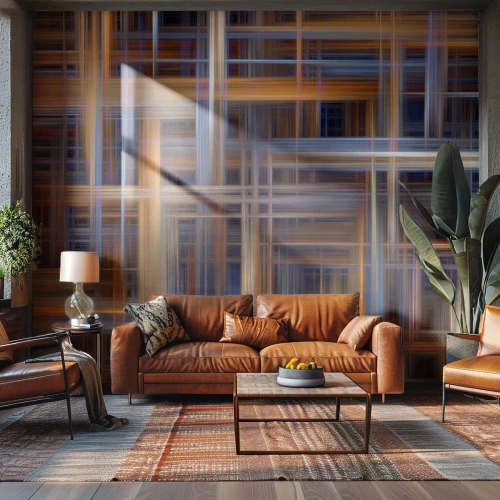 Papier Peint Autocollant Deluxe Sticker - Tissé de lumière - Abstraction, Morceau, Graphique - 150x105 cm