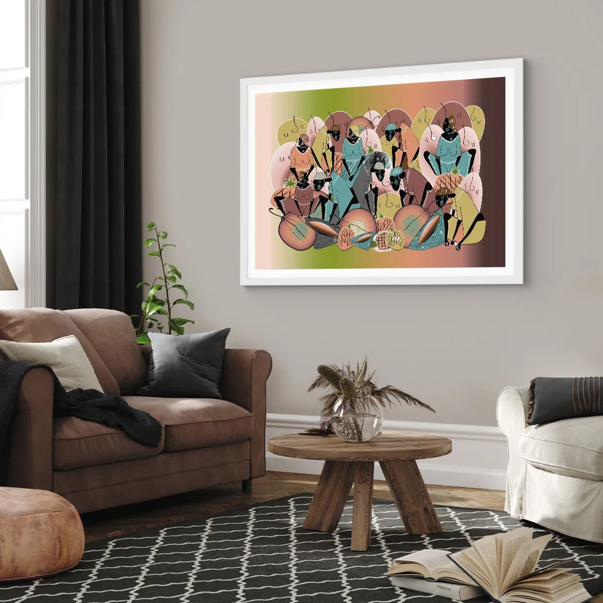 Affiche dans un cadre blanc - Poster - De grandes fêtes arrivent - 91x61 cm